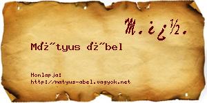 Mátyus Ábel névjegykártya