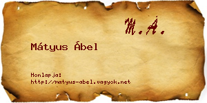 Mátyus Ábel névjegykártya